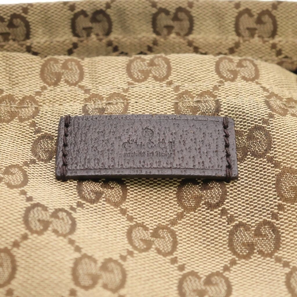 Gucci GG Canvas Allover Hand Tote Brown — view 6