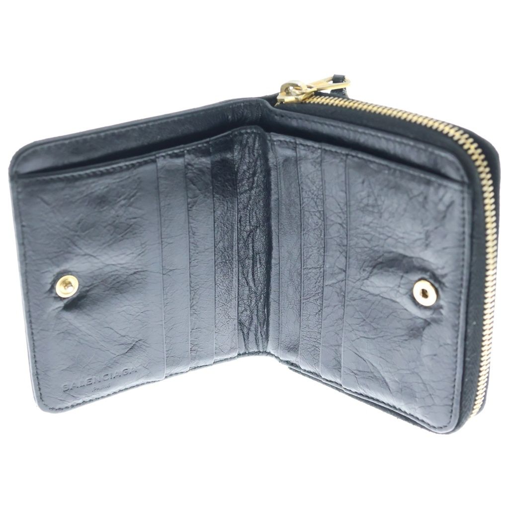 Balenciaga City Zip Around Compact Wallet Black Gold — view 4