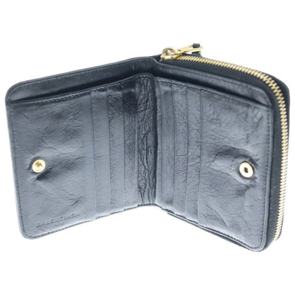 Balenciaga City Zip Around Compact Wallet Black Gold — view 4