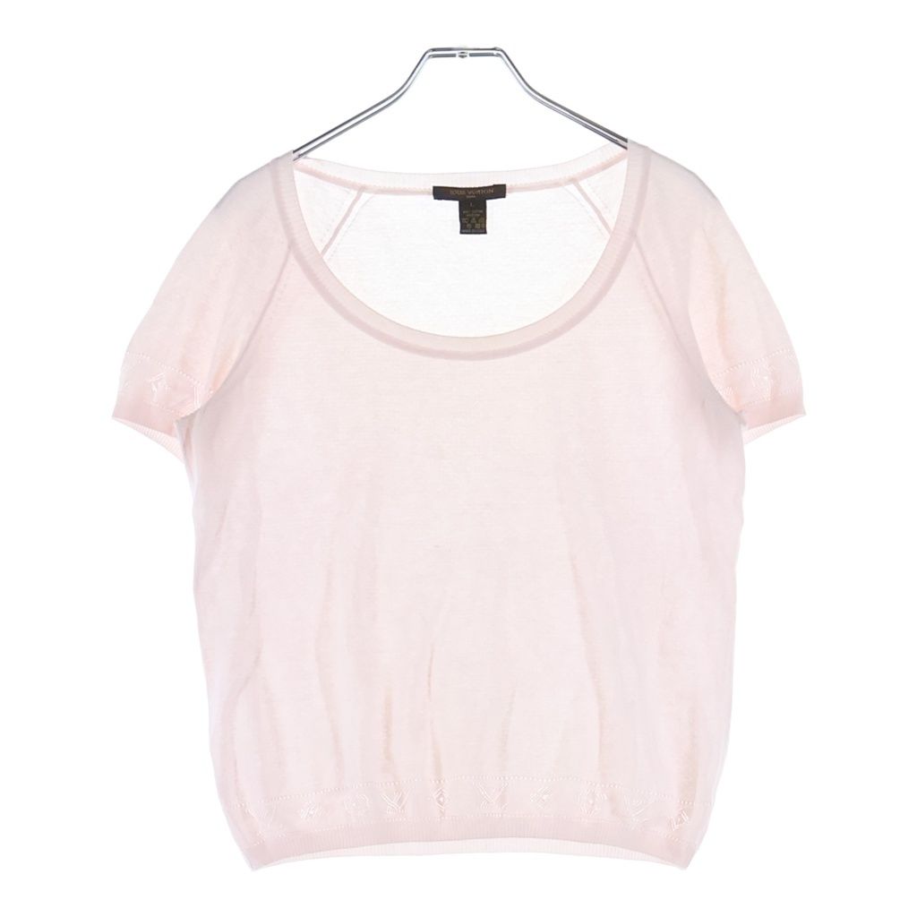 Louis Vuitton LV Logo Monogram Cotton Short Sleeve T-Shirt Pink