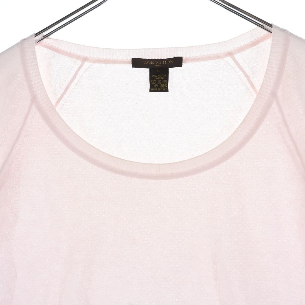 Louis Vuitton LV Logo Monogram Cotton Short Sleeve T-Shirt Pink — view 3