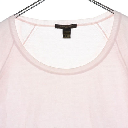 Louis Vuitton LV Logo Monogram Cotton Short Sleeve T-Shirt Pink — view 3