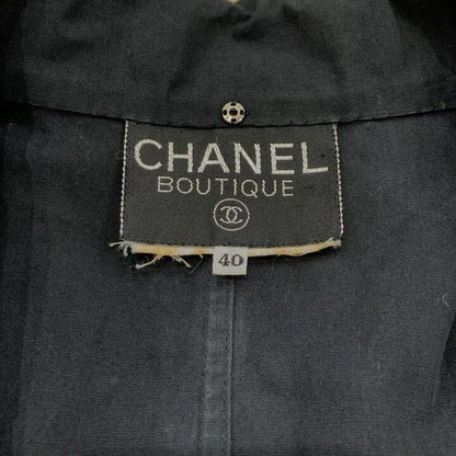 Chanel CC Logo Gold Button Vintage Dress 40 Black — view 7