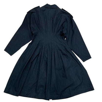 Chanel CC Logo Gold Button Vintage Dress 40 Black — view 2