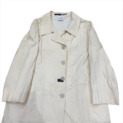 Chanel 99P CC Logo Button Long Coat Ivory — view 2