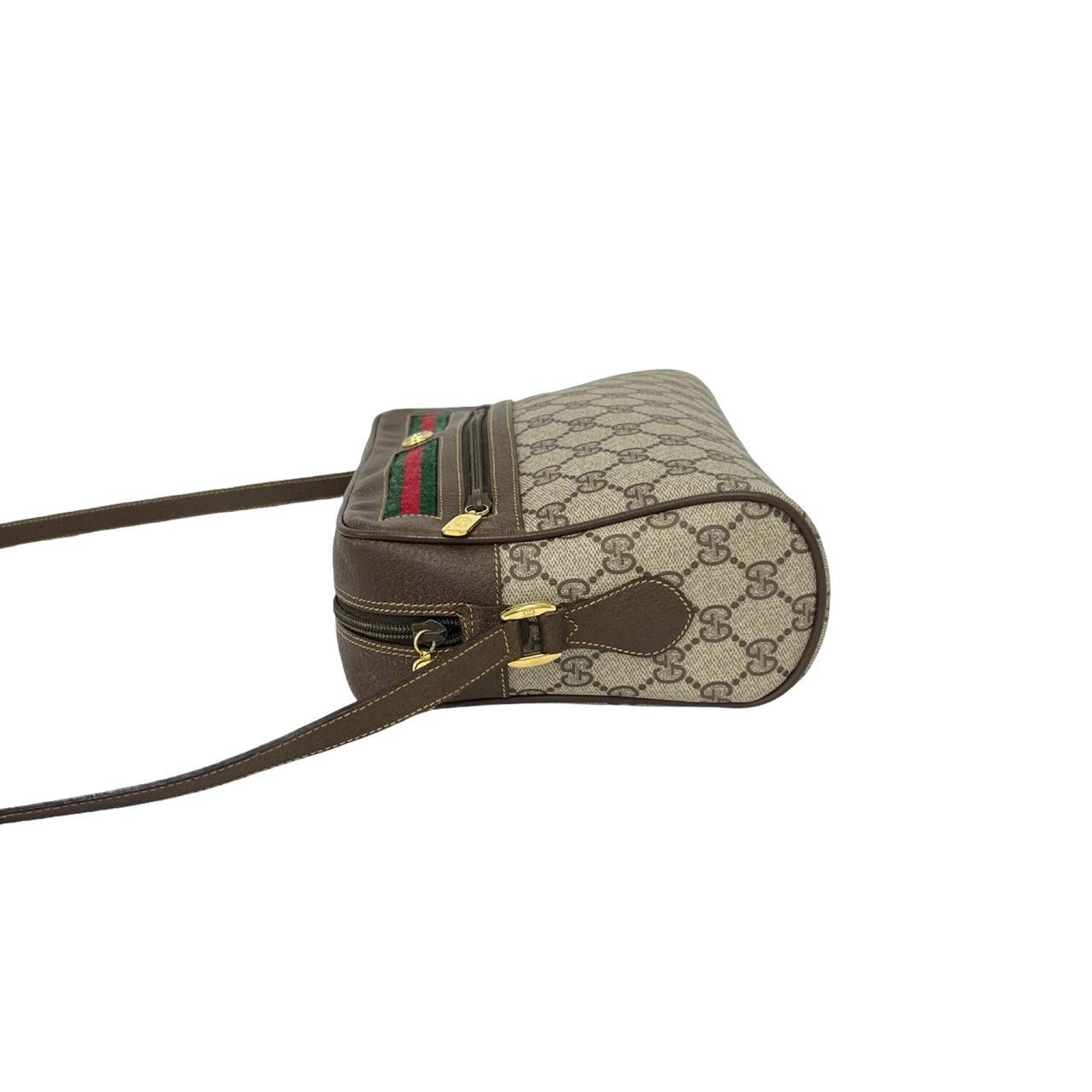 Gucci Vintage Sherry Line GG Logo Pattern Leather Shoulder Bag Crossbody — view 5