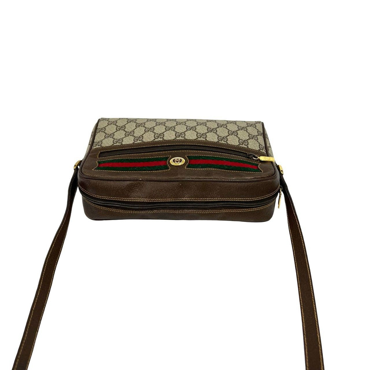 Gucci Vintage Sherry Line GG Logo Pattern Leather Shoulder Bag Crossbody — view 4