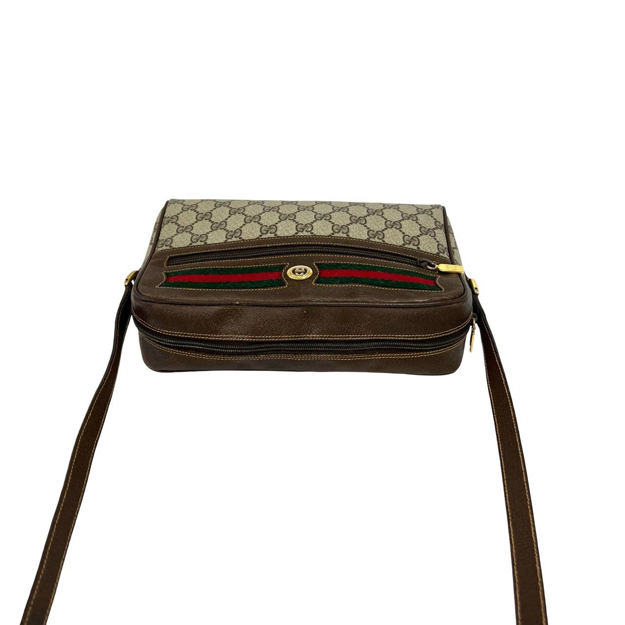 Gucci Vintage Sherry Line GG Logo Pattern Leather Shoulder Bag Crossbody — view 4