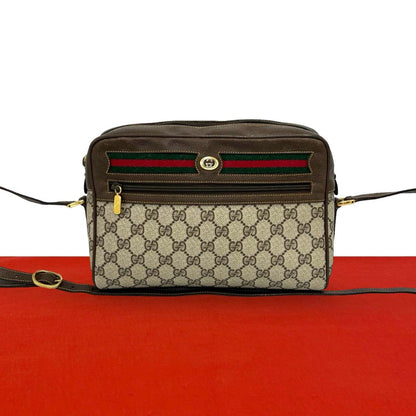 Gucci Vintage Sherry Line GG Logo Pattern Leather Shoulder Bag Crossbody