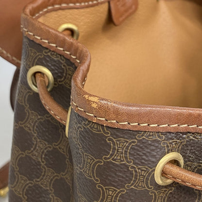 Celine Backpack Macadam Brown Gold — view 8