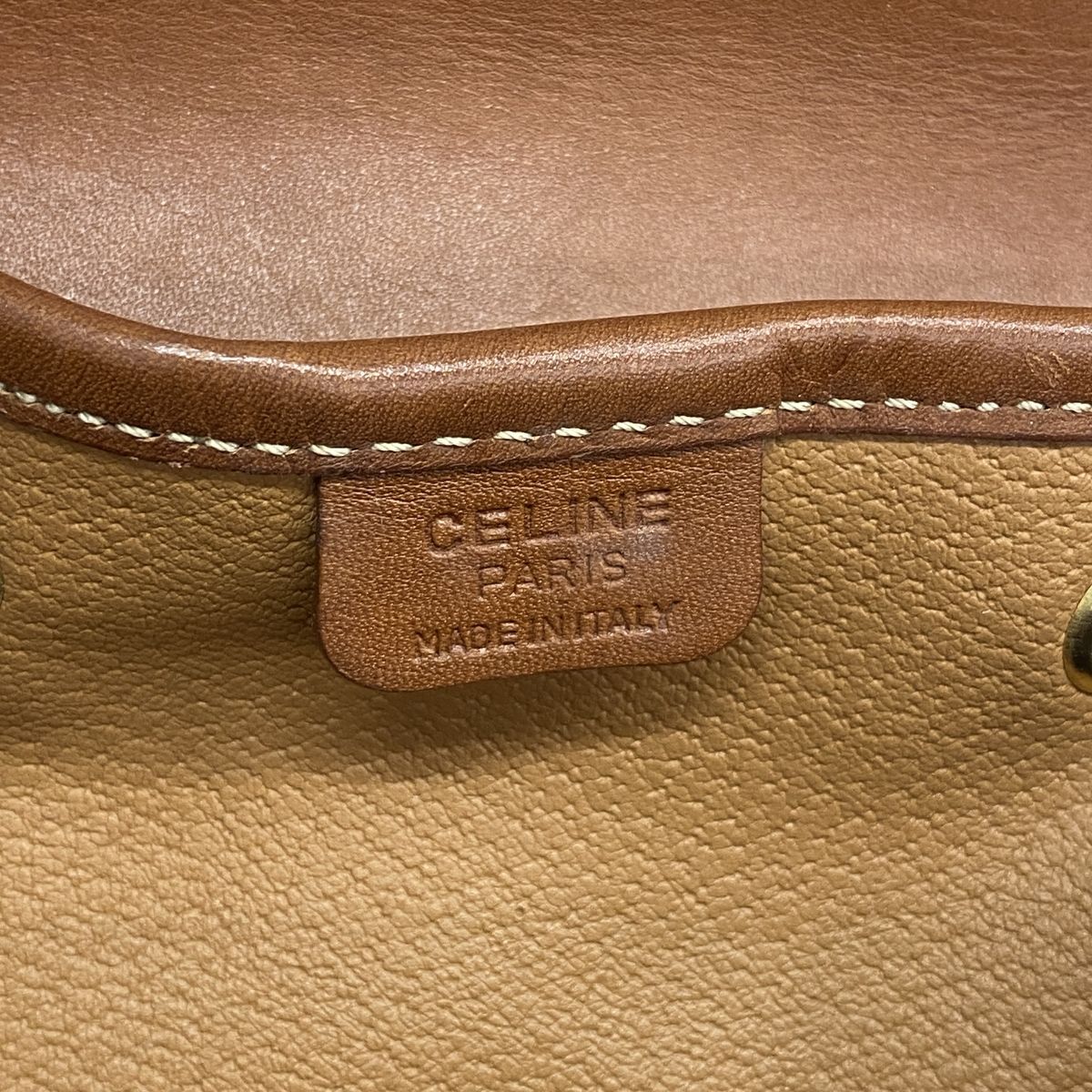 Celine Backpack Macadam Brown Gold — view 5