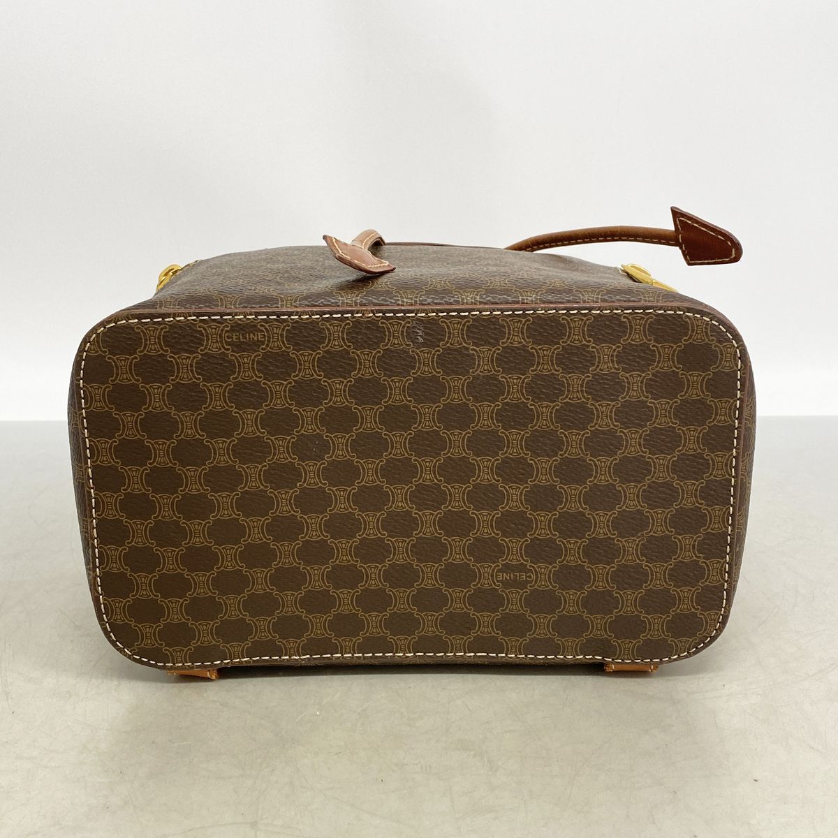 Celine Backpack Macadam Brown Gold — view 3