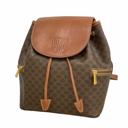 Celine Backpack Macadam Brown Gold