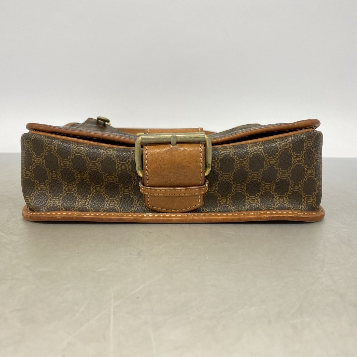 Celine Shoulder Bag Macadam Brown Gold — view 3