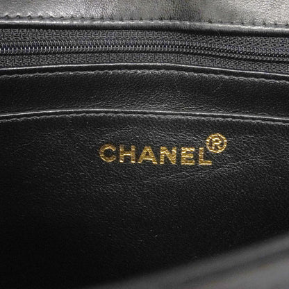 Chanel Shoulder Bag Quilted Lambskin Black Gold — view 5