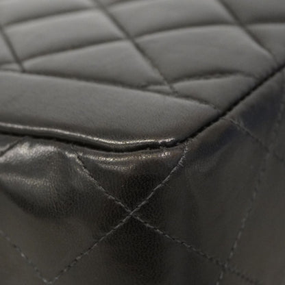 Chanel Shoulder Bag Quilted Lambskin Black Gold — view 7