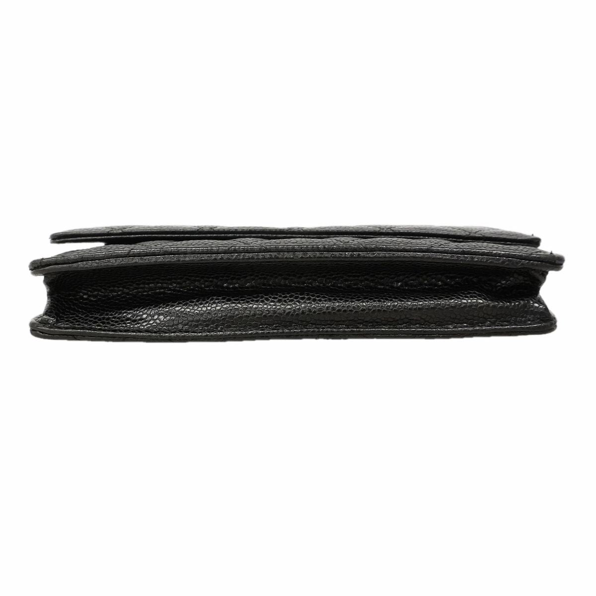 Chanel Wallet on Chain Quilted Caviar Leather Black Gold — view 3