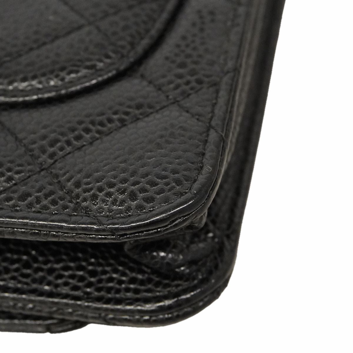Chanel Wallet on Chain Quilted Caviar Leather Black Gold — view 6