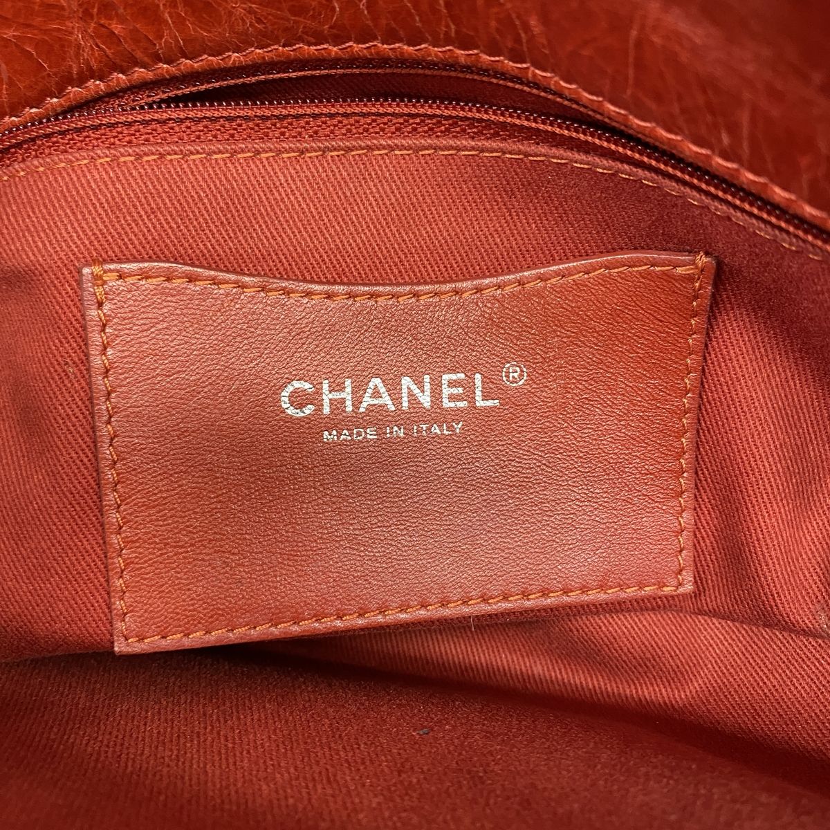 Chanel Shoulder Bag Quilted Leather Red Silver — view 5