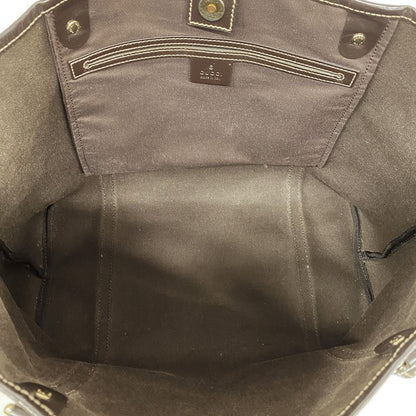 Gucci Tote Bag GG Supreme Brown Champagne Gold — view 4