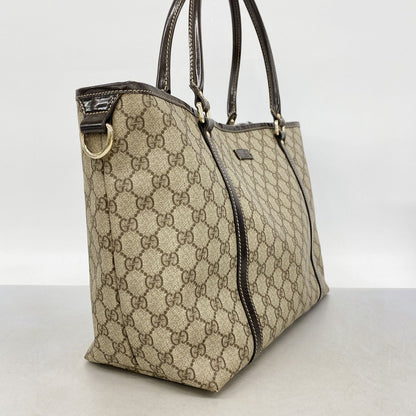Gucci Tote Bag GG Supreme Brown Champagne Gold — view 2