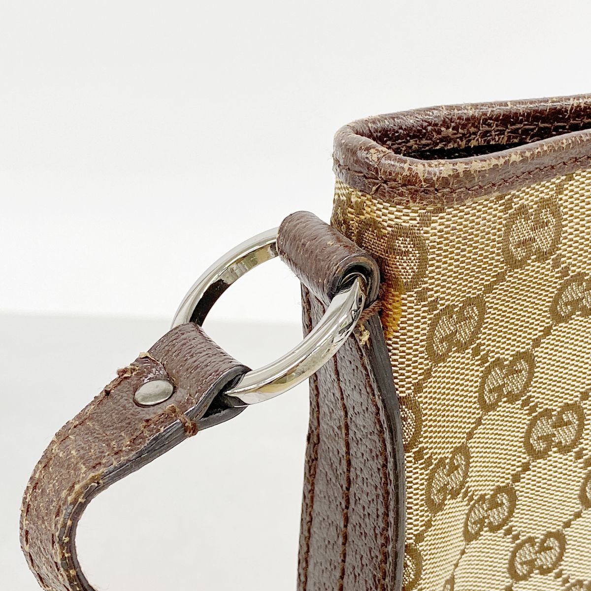 Gucci Shoulder Bag GG Canvas Beige Silver — view 7