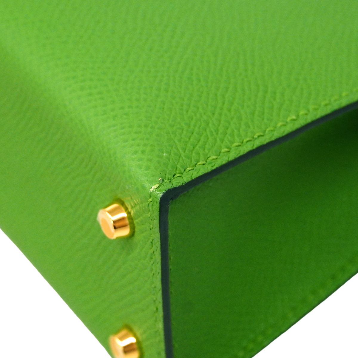 Hermes Handbag Mini Kelly 2 Veau Epsom Vert Yucca Gold 2-Way Bag — view 6