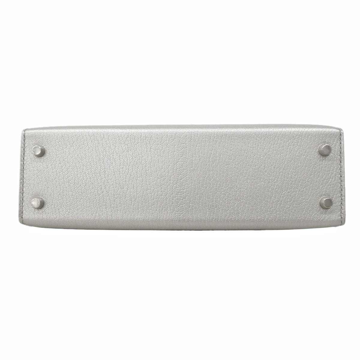 Hermes Handbag Mini Kelly 2 Chevre Chamkila Argent 2-Way Bag — view 3