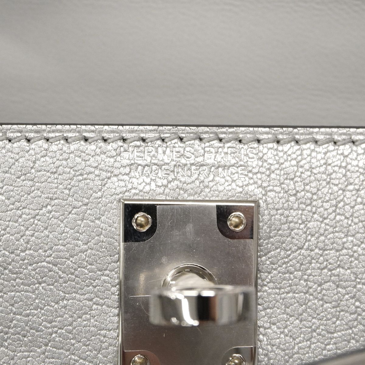 Hermes Handbag Mini Kelly 2 Chevre Chamkila Argent 2-Way Bag — view 5
