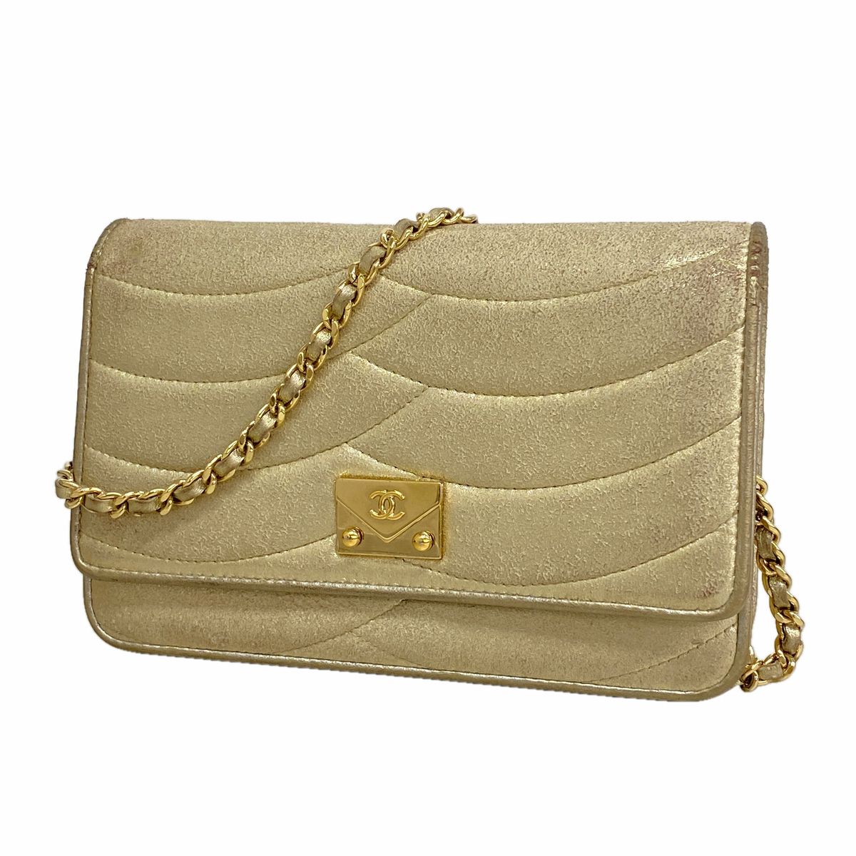 Chanel Wallet on Chain Leather Gold Champagne