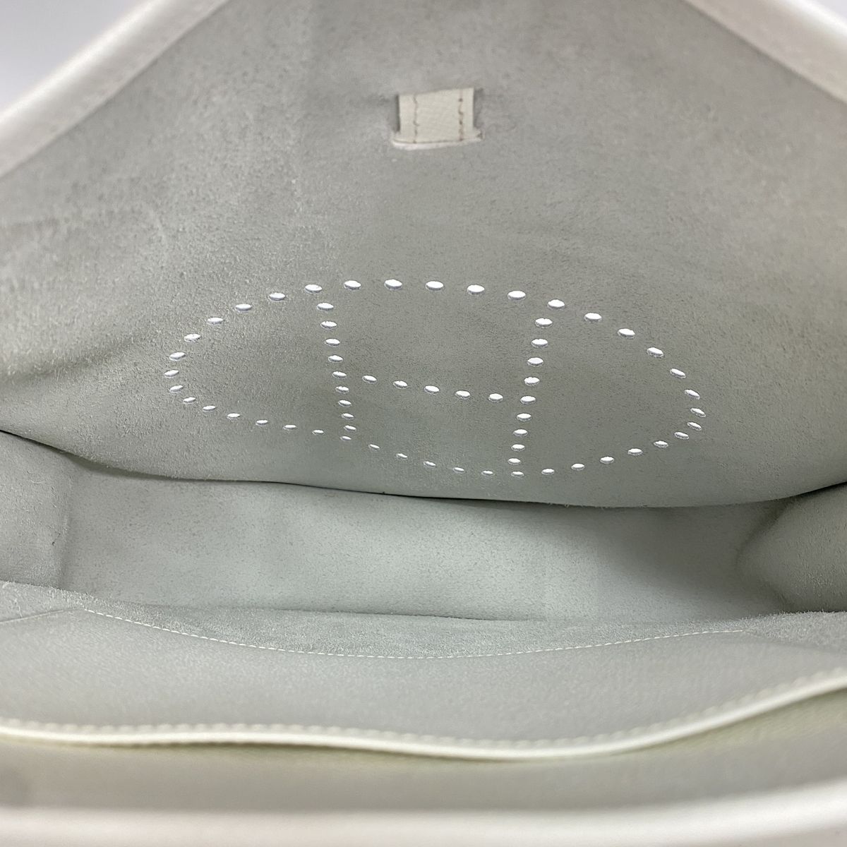 Hermes Shoulder Bag Evelyne 1 PM Veau Epsom White Silver — view 4