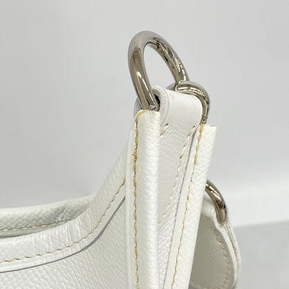 Hermes Shoulder Bag Evelyne 1 PM Veau Epsom White Silver — view 6