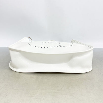 Hermes Shoulder Bag Evelyne 1 PM Veau Epsom White Silver — view 3