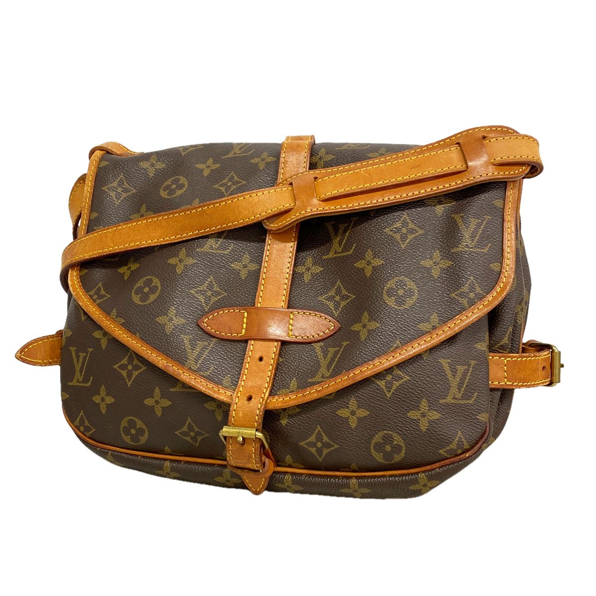 Louis Vuitton Shoulder Bag Monogram Saumur 30 Brown