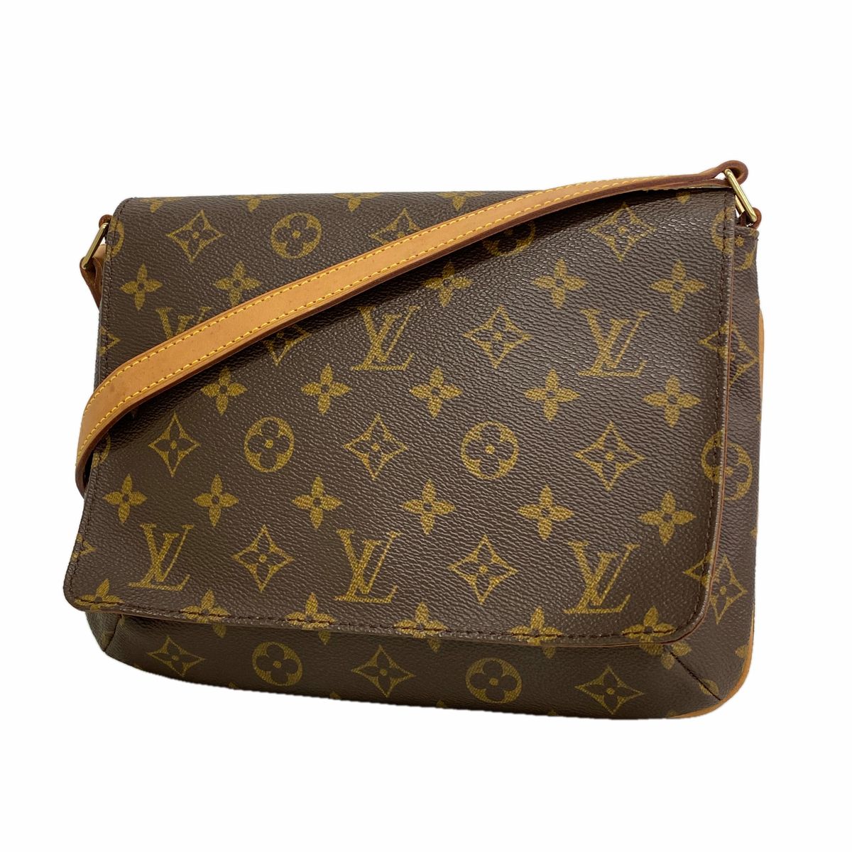 Louis Vuitton Shoulder Bag Monogram Musette Tango Short Strap Brown