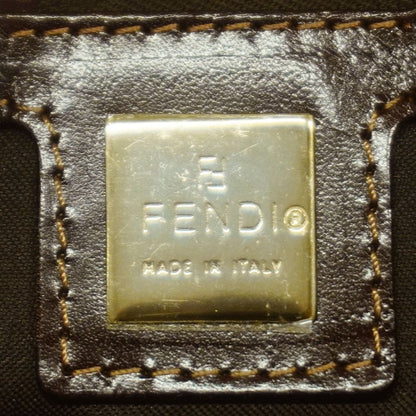 Fendi Handle Zucca Mamma Bucket Corduroy Ocher Silver — view 5