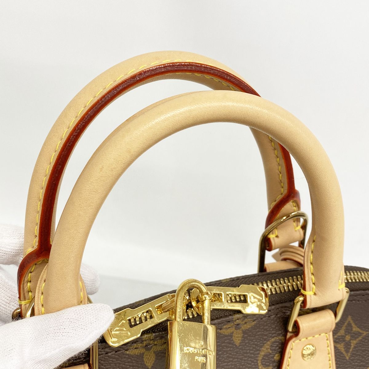 Louis Vuitton Handle Monogram Alma PM Brown Handbag — view 7