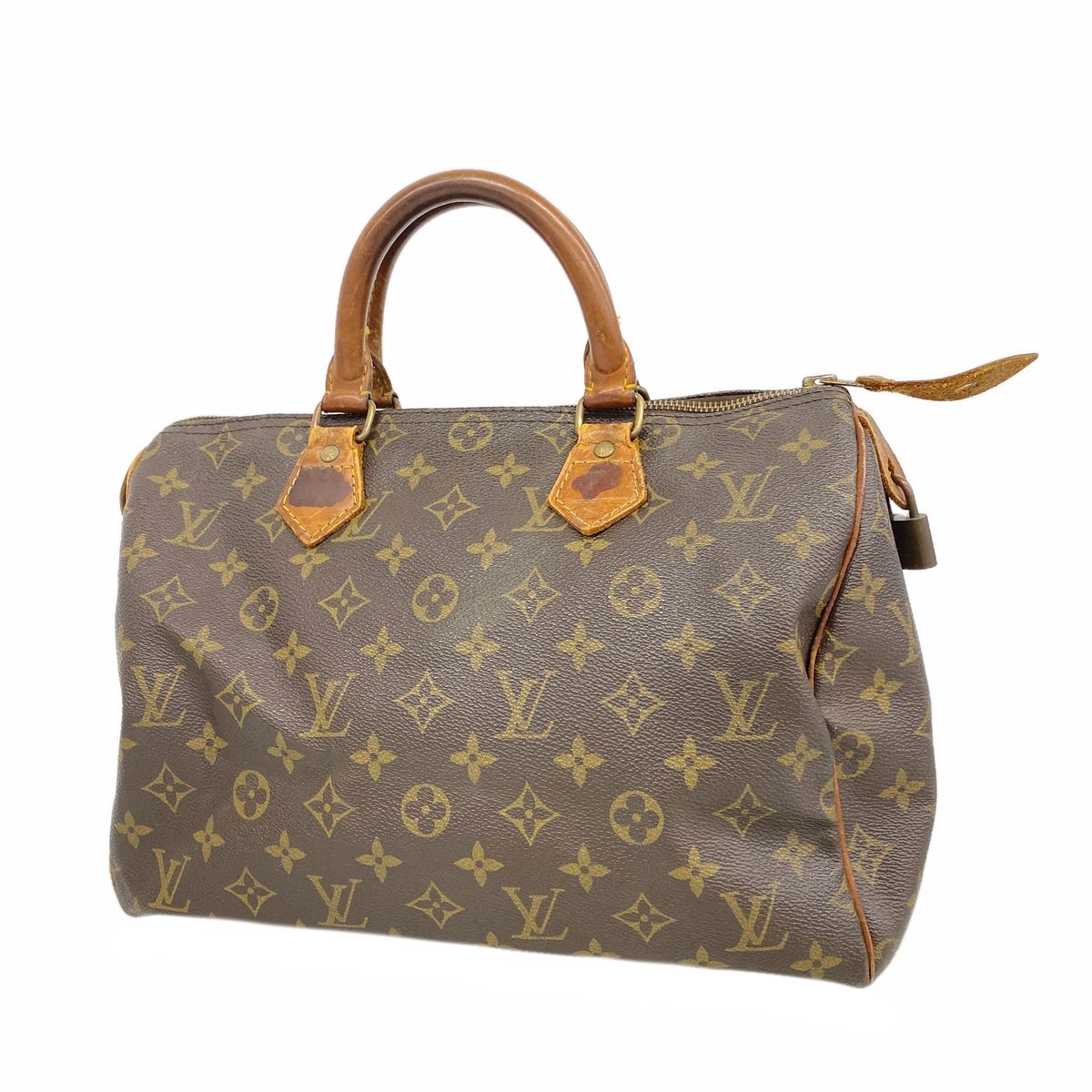 Louis Vuitton Handle Monogram Speedy 30 Brown Handbag