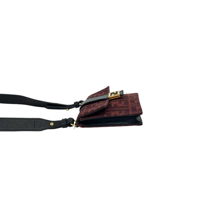 Fendi Marsupio Bucket Zucca FF Logo Pattern Canvas Leather Shoulder Bag — view 5