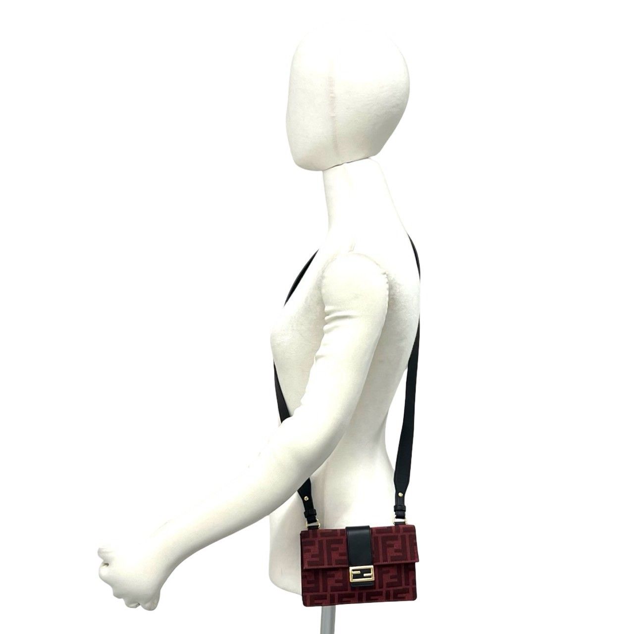 Fendi Marsupio Bucket Zucca FF Logo Pattern Canvas Leather Shoulder Bag — view 2