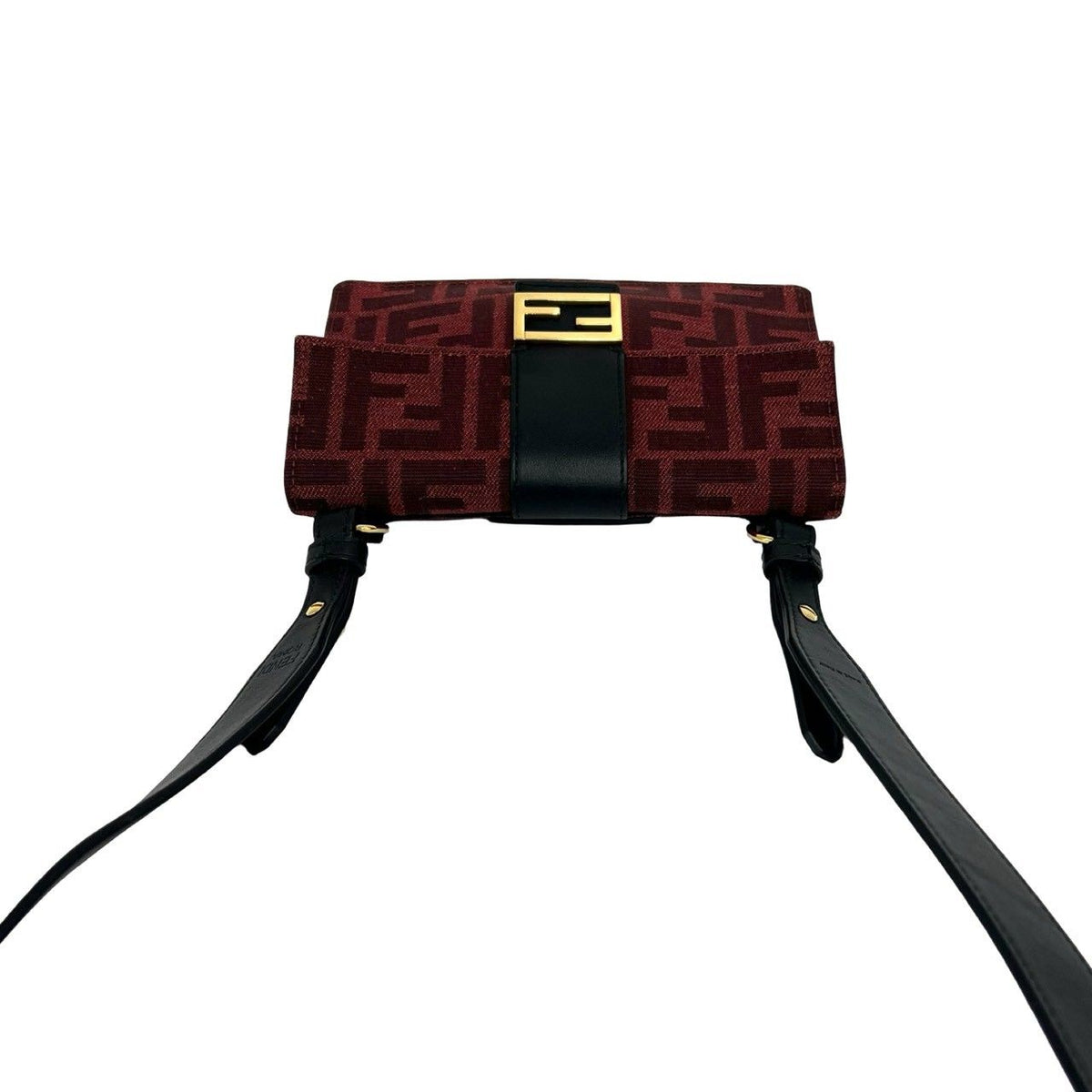 Fendi Marsupio Bucket Zucca FF Logo Pattern Canvas Leather Shoulder Bag — view 4