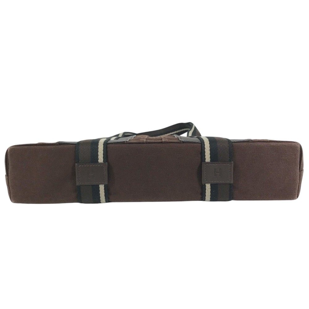 Hermes Shoulder Bag Trocahoriental MM Canvas Brown — view 4