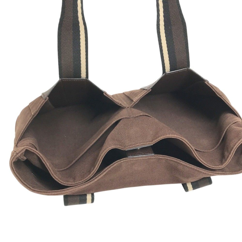 Hermes Shoulder Bag Trocahoriental MM Canvas Brown — view 7