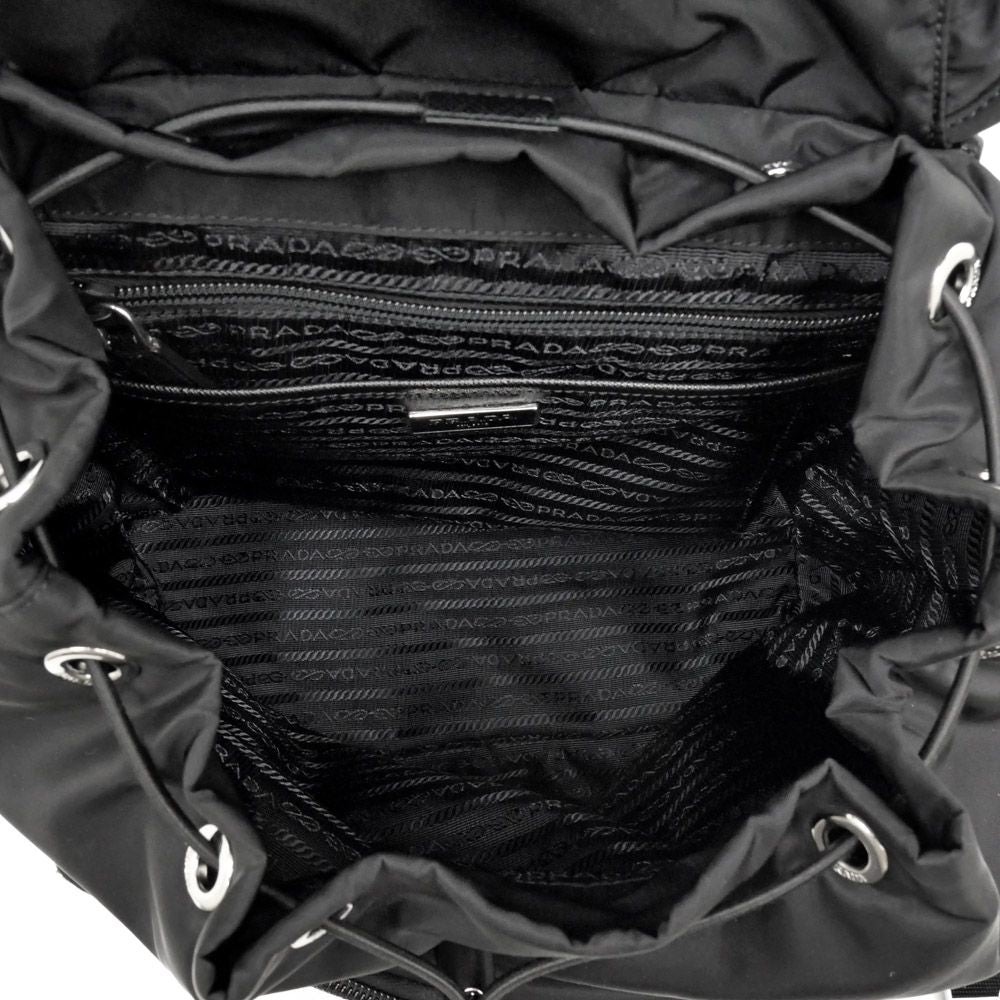 Prada Backpack Black Silver Nylon — view 7