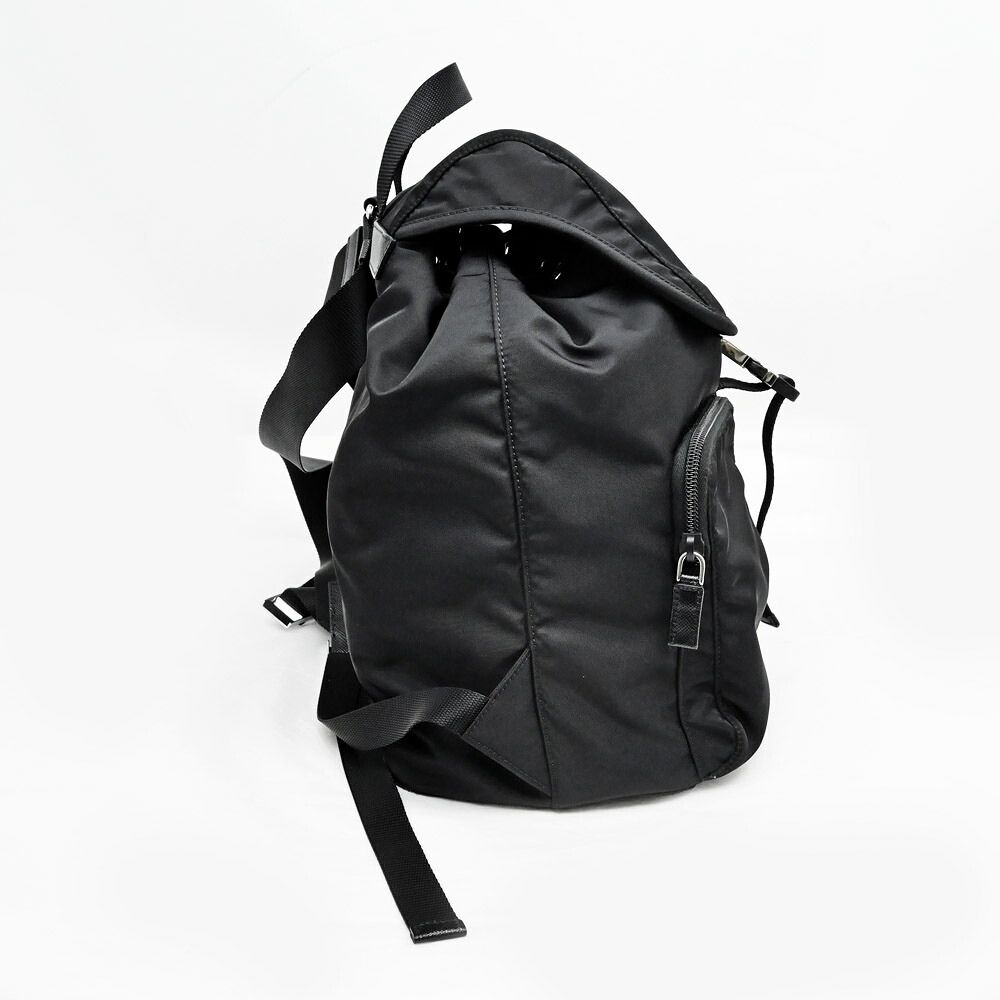 Prada Backpack Black Silver Nylon — view 3