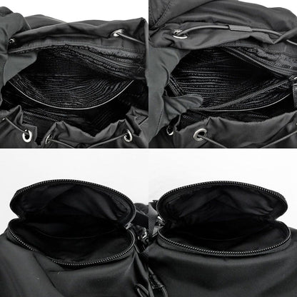 Prada Backpack Black Silver Nylon — view 8