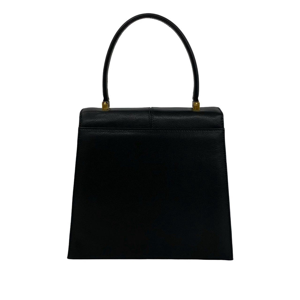 Saint Laurent Vintage YSL Logo Leather Handle Mini Tote Bag Black — view 3