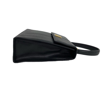 Saint Laurent Vintage YSL Logo Leather Handle Mini Tote Bag Black — view 6