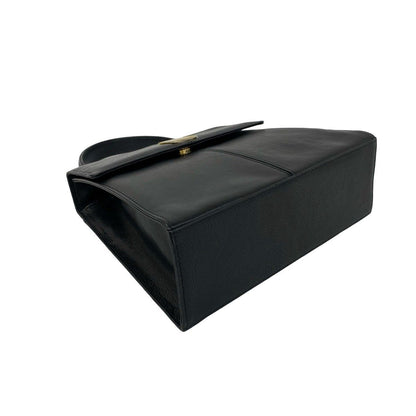 Saint Laurent Vintage YSL Logo Leather Handle Mini Tote Bag Black — view 7
