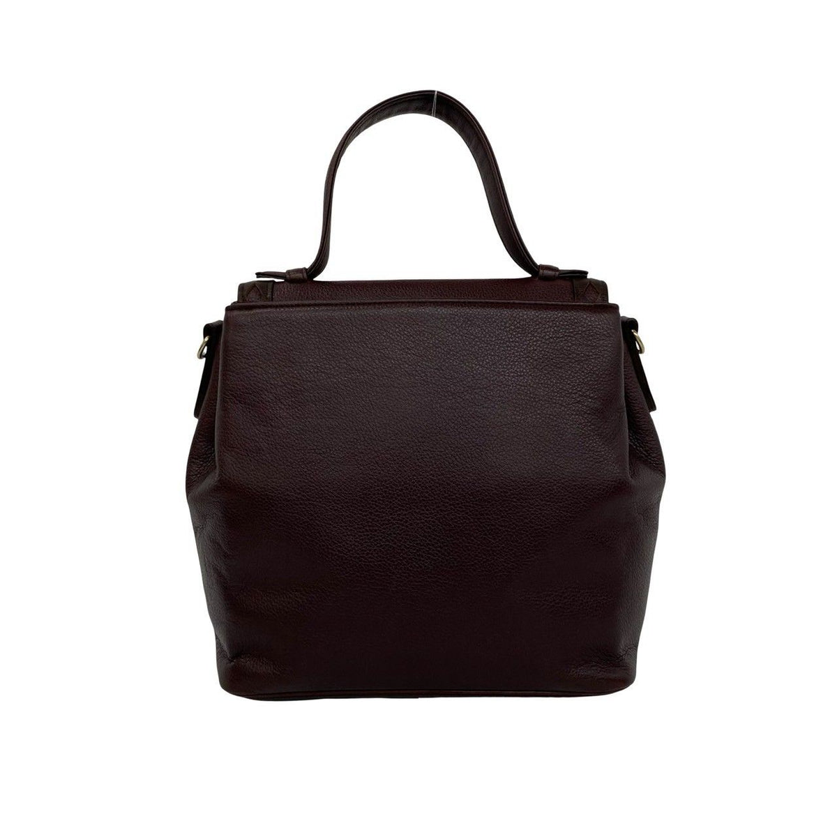 Saint Laurent Vintage YSL Logo Leather 2-Way Shoulder Bag Handle Brown — view 3